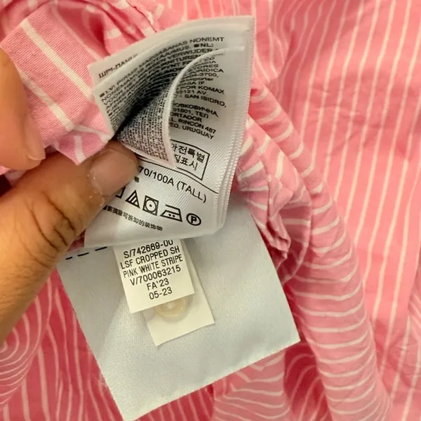 Gap × Loveshackfancy Baby Pink‎ 100% Organic Cotton Cropped Shirt Casual Easter - Image 8