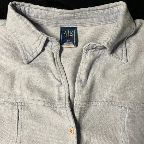 AE & Co. Light Blue Button-Up Shirt size XXL - Image 3