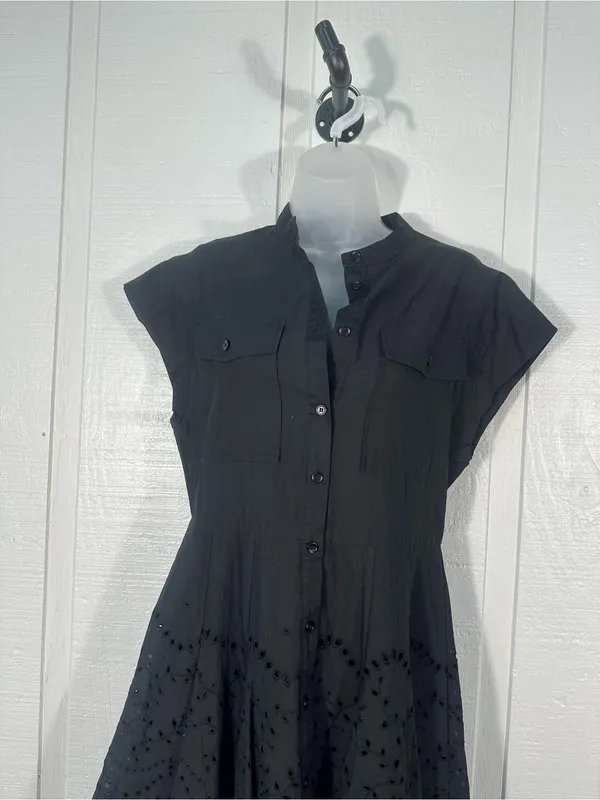 Zara Black Short Sleeve Dress Size Medium NWT - Image 4