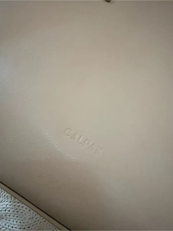 Calpak Cream Haven Leather Tote with Removable Strap - Image 5
