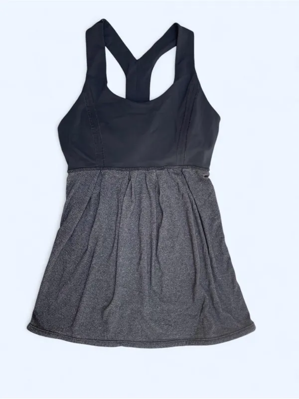 Lululemon tank bra top Heathered grey/black activewear loungewear gym yoga 4 - Image 3