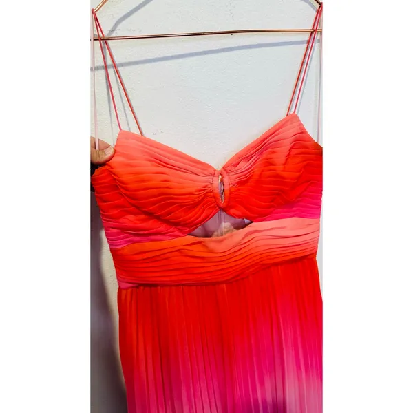 AMUR Blue Ombre Pleated A-Line Sweetheart Emmett Sunset Gown Dress Size 6 - Image 11