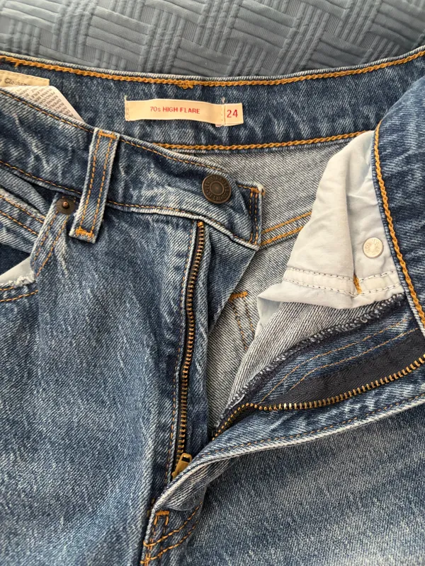 Levi’s 70s high rise flare jeans 24 - Image 3