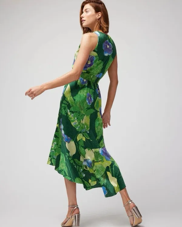 White House Black Market Floral Hi-Lo Midi Maxi Dress Size 2 NWT - Image 2