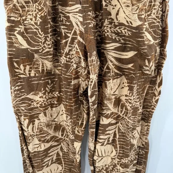Urban Outfitters Teresa Printed Paperbag Pants Size Medium Linen Blend *No Belt* - Image 11