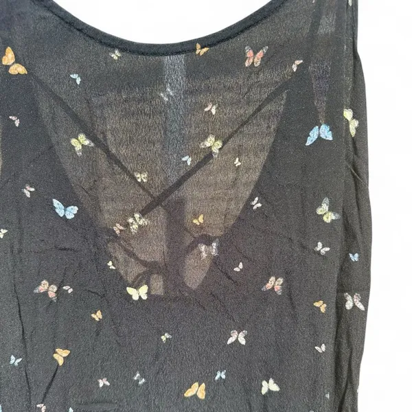 Wild Fable Butterfly Print Ruffle Mini Dress Large Cottagecore - Image 5