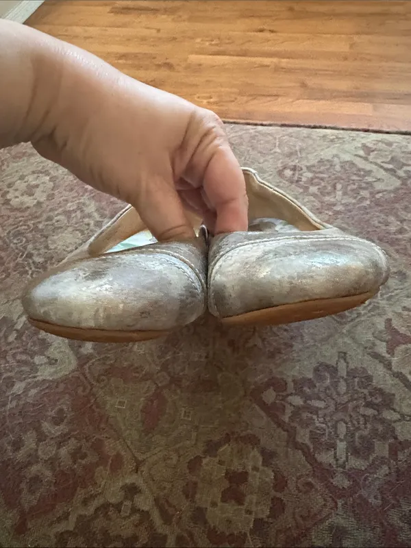 Born Metallic Taupe and Gold Ballet Flats - Image 4