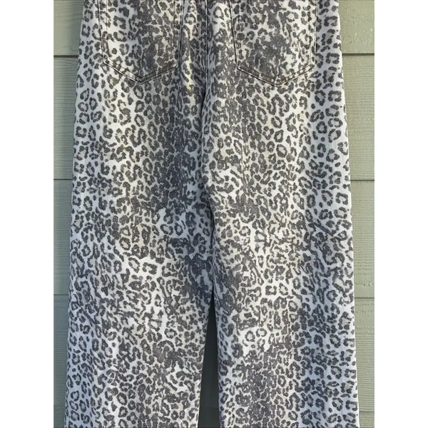 Lioness Leopard Cheetah Animal Print Denim 100% Cotton Jeans Pants Womens XS - Image 9