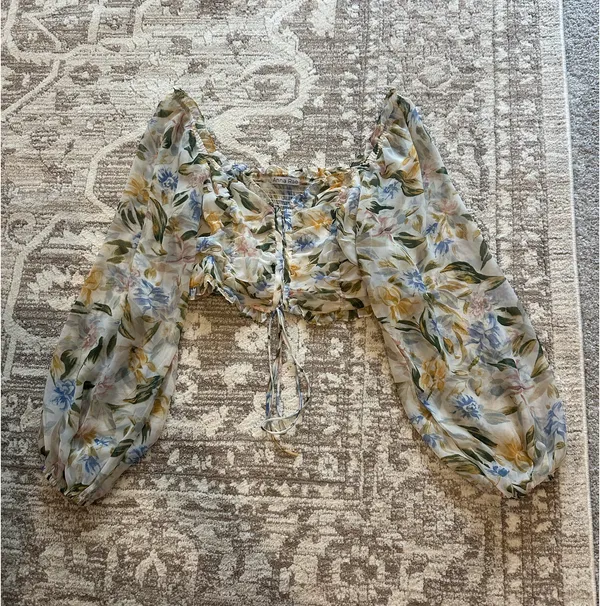 Anne Rae Flowered Corset Top Multiple Size L - Image 2
