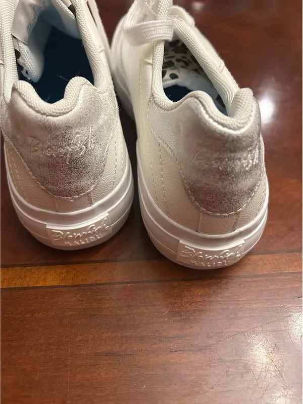C417 blowfish Malibu cheetah white sneakers shoes fun silver size 9 - Image 7