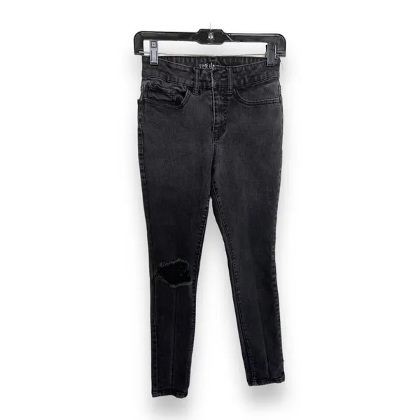 Time & Tru Womens Jeans Sz 6‎ Petite Black High Rise Skinny Denim 5 Pocket Style - Image 2