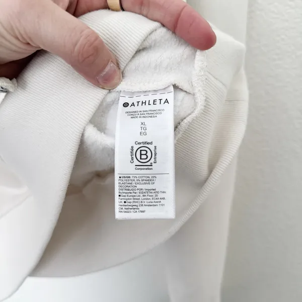 [Athleta] Retroplush Revive Crewneck Pullover Stretch Fleece Sweatshirt Size XL - Image 12