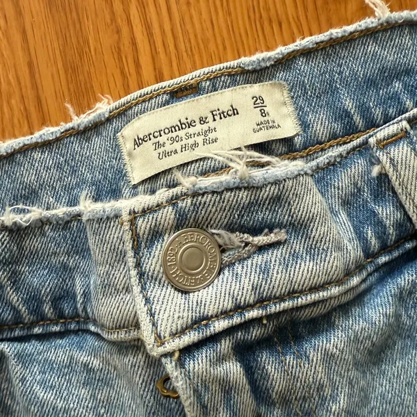 Abercrombie & Fitch Ultra High Rise 90s Straight Jean Curve Love Size 29 - Image 6
