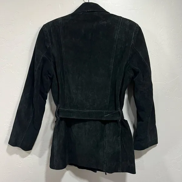 Firenze Leather Factory Suede Leather Jacket Black - Image 7
