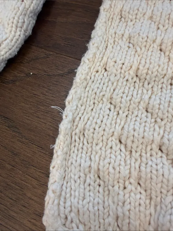 aerie Cream Textured Knit Crewneck Sweater Size Small - C1-347 - Image 9