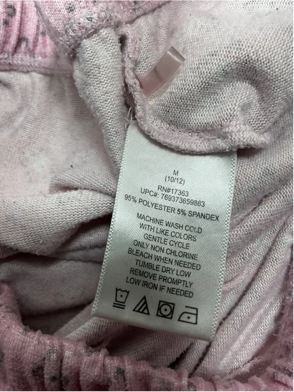 Womans Excellent Cuddl Duds 2 Pc Pajama Set Medium Pink Gray - Image 3