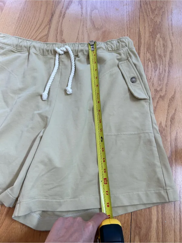 Madewell Womens‎ Large L Terry Pull-On Shorts Muted Khaki Green NJ812 Spring 23 - Image 7