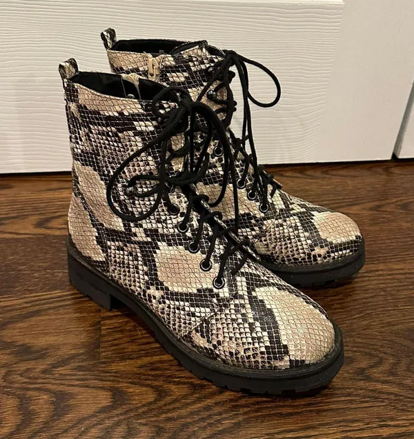 MIA Snake Print Combat Boots - Image 4