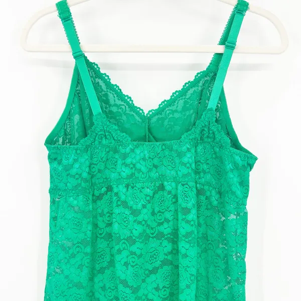 Torrid Womens Y2K Coquette‎ V-Neck Floral Lace Camisole Cami Top Size 2X Green - Image 6