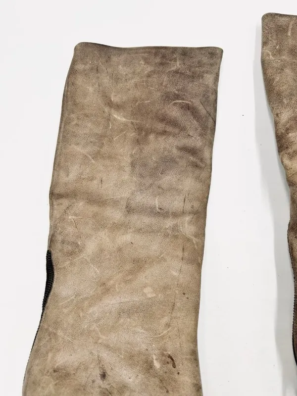 Steven by Steve Madden Taupe Leather 18" High Sz 6.5M Wedge Knee Boots - Image 10
