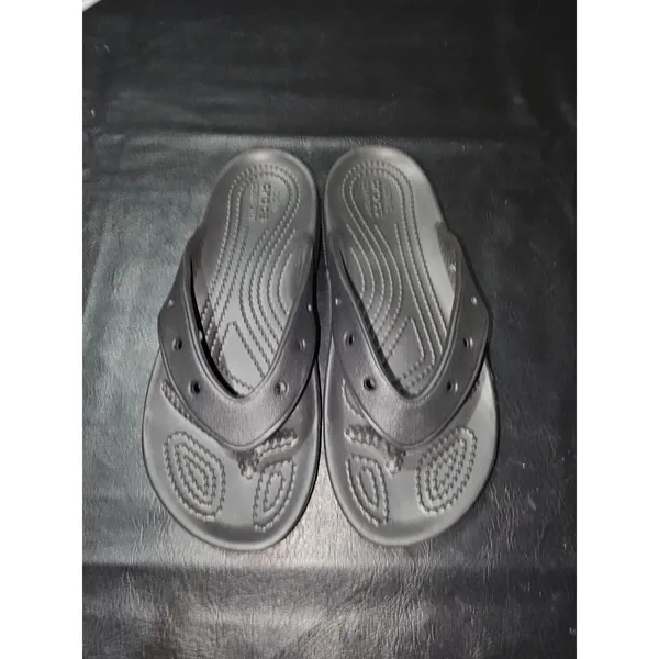 Crocs‎ Black Thong Sandals Womens 5 Mens 3 - Image 2