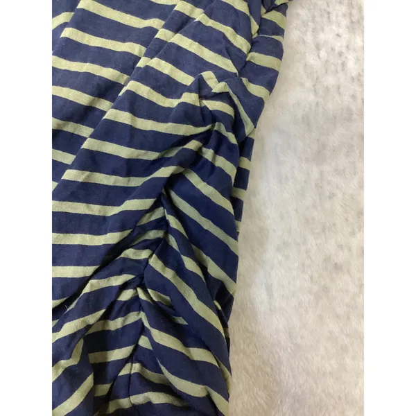 Liz Lange Maternity Target Striped Short Sleeve Ruched T-Shirt Navy Green S NEW‎ - Image 5
