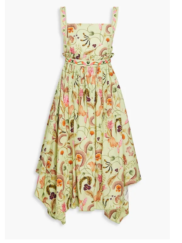 AGUA BY AGUA BENDITA Lunatus Habitat floral print embellished cotton dress, S - Image 3