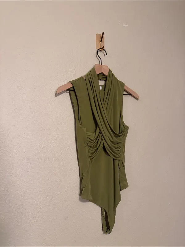 Revolve Lovers and Friends Kelly Bodysuit Olive Green Size Medium - Image 6