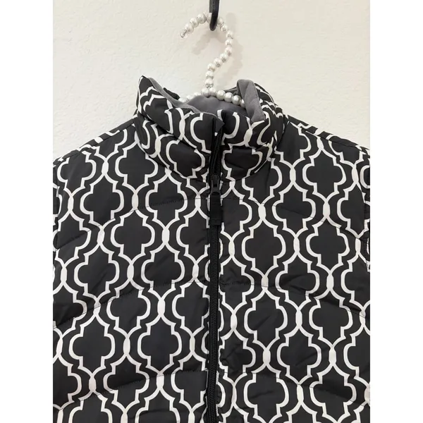 Lands End Women’s Down Puffer Vest Women's Size Medium Black Winter Outerwear - Image 2