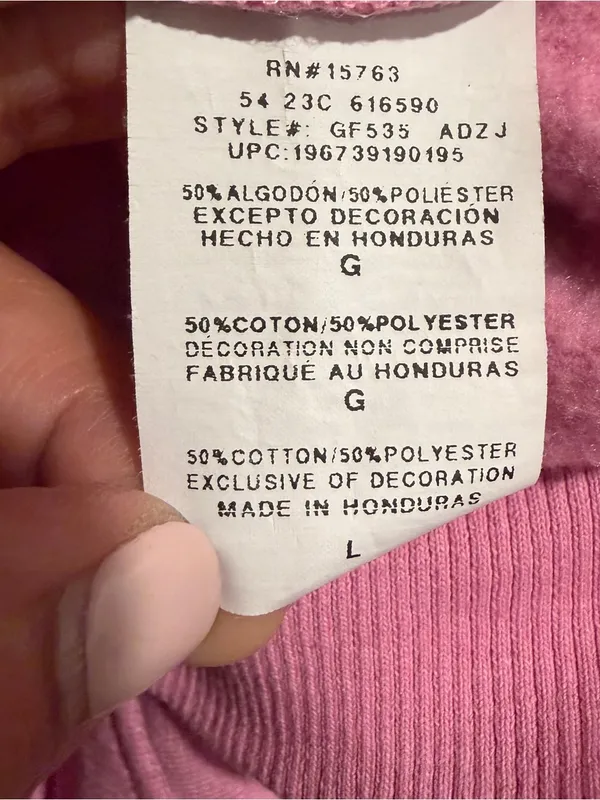 Champion Pink Crewneck Sweatshirt Women’s Large Logo Pullover Fleece Athleisure - Image 3