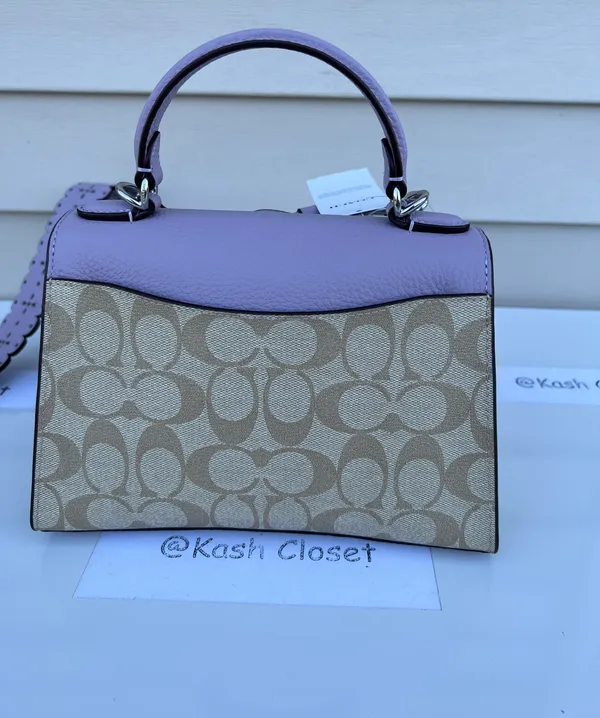 Coach Top handle Satchel with crossbody strap In Signature Canvas - Image 5