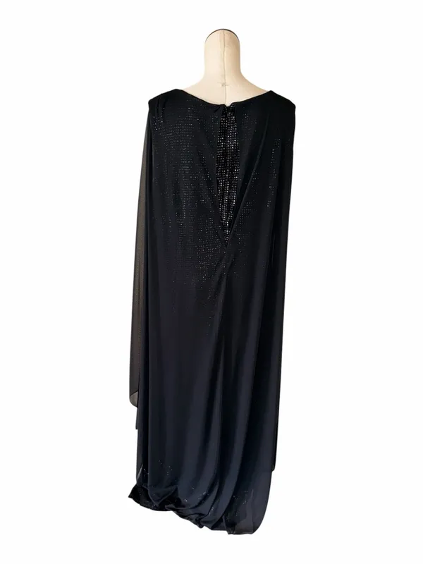 NWT V-Neck Floor-Length Sequin Formal Sheath Column R&M Richards 5259 Black - Image 12