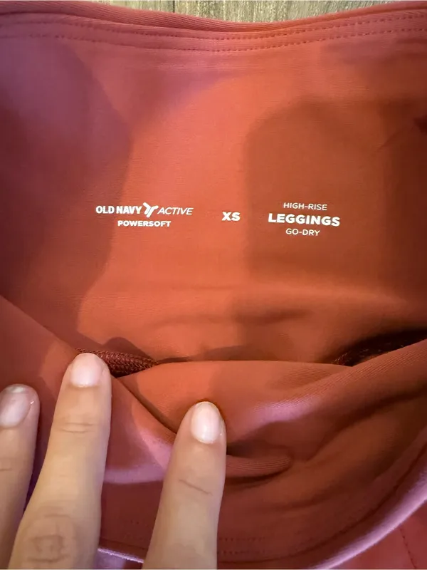 Old Navy Coral-Red Jogger Leggings Pants - Image 4