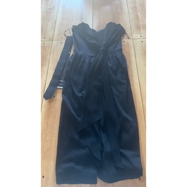 Rosemary Brantley Black Halter Midi Dress with Belt and Pockets Size Large‎ - Image 7
