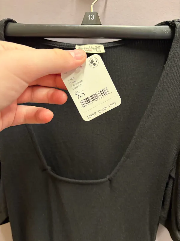 Intimately Free People Bodysuit Black XS - Image 2