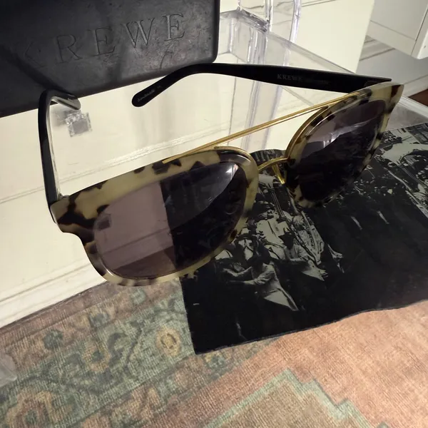 Krewe Tortoise Shell Sunglasses with Black Accents - Image 2