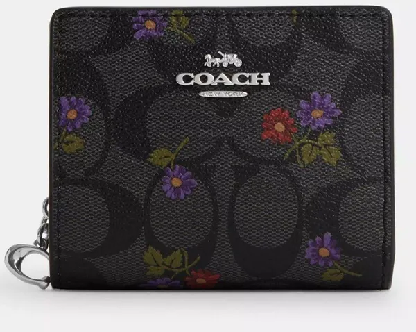Coach Snap Wallet In Signature Canvas With Country Floral Print - Image 6