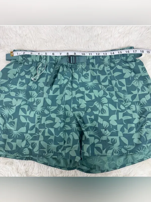 REI CO-OP Womens Trailmade Amphib Shorts Large Green Teal Hiking Outdoor Swim - Image 8
