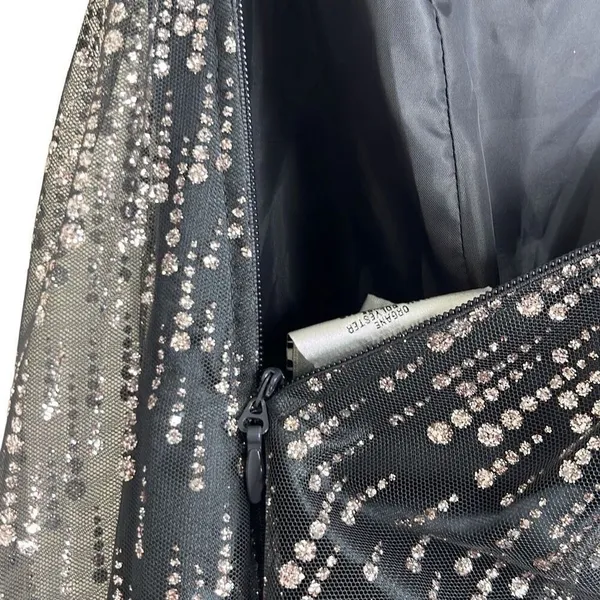 Hailey Logan‎ by Adrianna Papell Size 1/2 Mini Dress Gray Sparkle Strapless Prom - Image 7