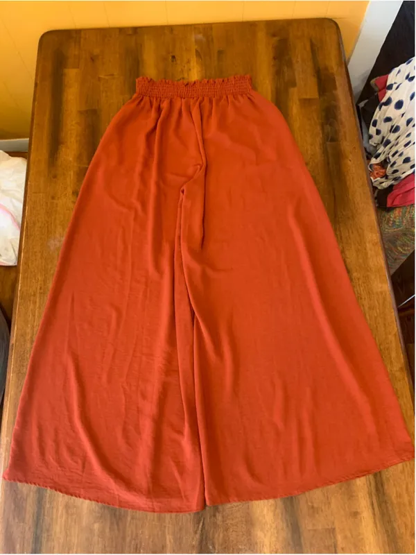 Women's Haptics Wide Leg Pants Size L Burnt Orange - Image 6