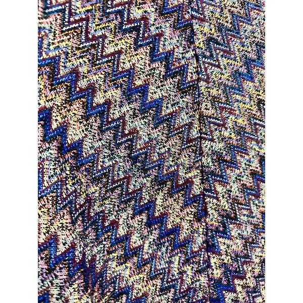 Anthropologie Maeve Shift‎ Dress Chevron Zigzag Multicolor Knit Ruffle S - Image 7