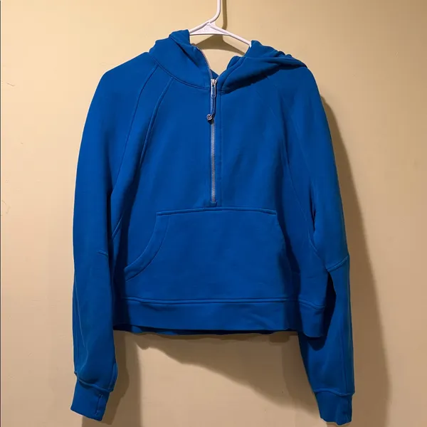 Women’s Lululemon Scuba Oversized Half Zip Hoodie Poolside Blue - Image 5
