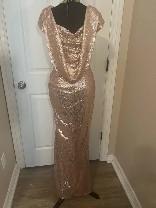Mother of the bride rose gold dress - Image 3