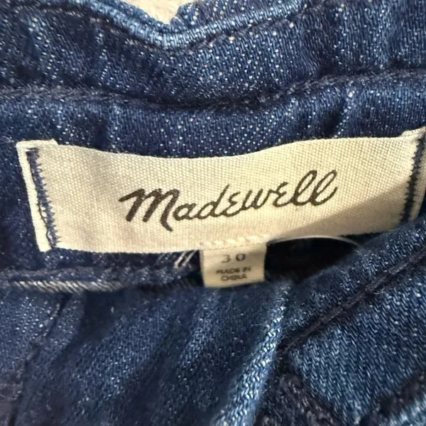 Madewell The Denim Pull-On Wide-Leg Pant Size 30 EUC - Image 7
