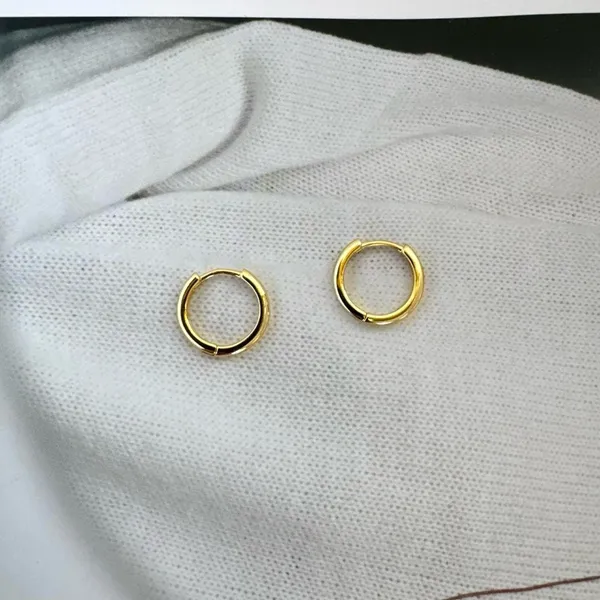 10mm Small Gold Hoop Earrings for Women - Image 2