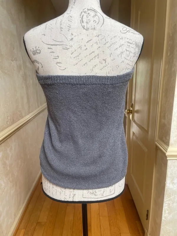 Free People Beach Rhea Knit Mini Skirt & Vest Set Ribbed XS Grey Coquette - Image 14