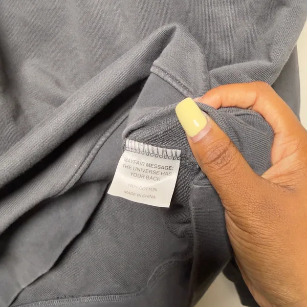 The Mayfair Group Womens 100% Cotton Sweatshirt OS Grey Anti Digital Dysphoria - Image 3