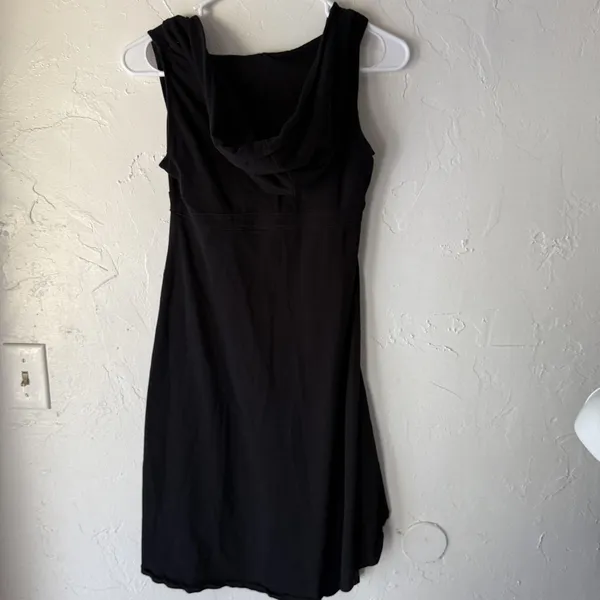 Prana Dress Womens Small Black Sleeveless‎ Hooded Midi Casual Travel Yoga - Image 10