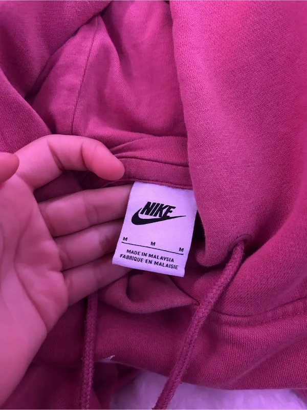 Nike Women's Magenta Pullover Hoodie with White Swoosh - Image 2