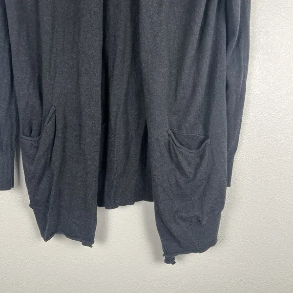 Wilfred Aritzia Womens Open Front Knit Silk Cashmere Blend‎ Cardigan Gray Sz M - Image 4